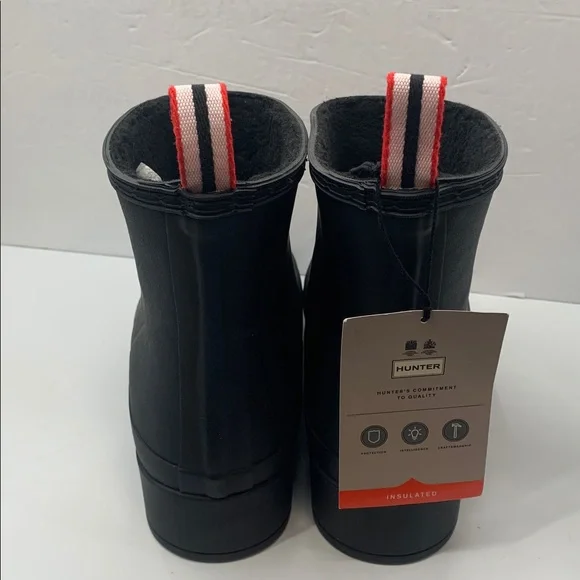 Hunter Women's Play Short Black Rain Boot US Size 11/ UK 9 - Picture 3 of 8